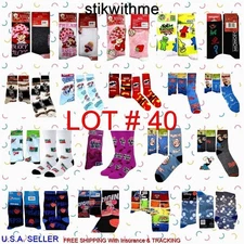 ODD SOX Sockopath Crazy Novelty CREW SOCKS UNISEX Lot #40 NEW  FREE Sh/Ins/Track