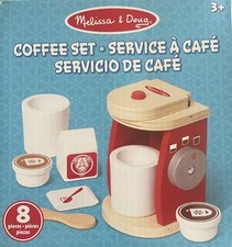 NIB Melissa  Doug Coffee Set Service A  Cafe  School Play Preschool Milk 8pcs