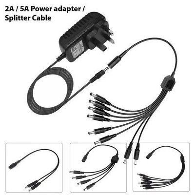 12V 2A 5A DC Netzteil Adapter Transformator LED CCTV Kamera 2,1mm UK Stecker/PSU
