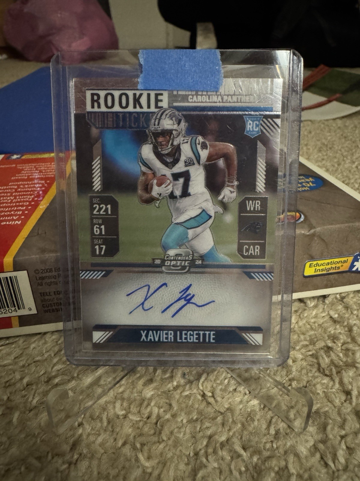 XAVIER LEGETTE 2024 CONTENDERS OPTIC ROOKIE TICKET AUTOGRAPH RC AUTO Panthers