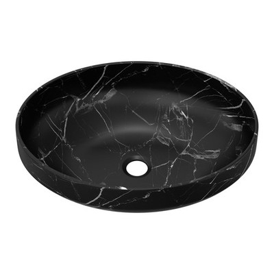Talllor Vessel Sink - Black Oval Bathroom Vessel Sink Modern  #TLVS-0021