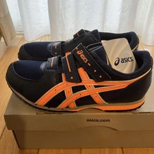 Asics Men Working Shoes Navy Orange 7.0US Unused, Durable, Slip-Resistant