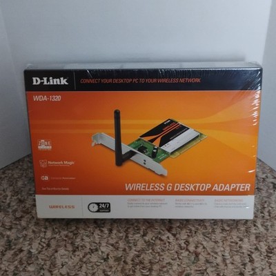 D-Link Wireless G Wi-Fi Computer Desktop Network Adapter WDA - 1320 New Sealed
