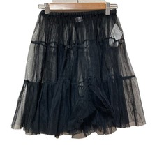 RED VALENTINO Tulle Flare Skirt, Size 40, Black Women USED