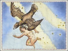Aquila The Eagle 1603 Johann Bayer Uranometria Star Map Celestial Chart Art
