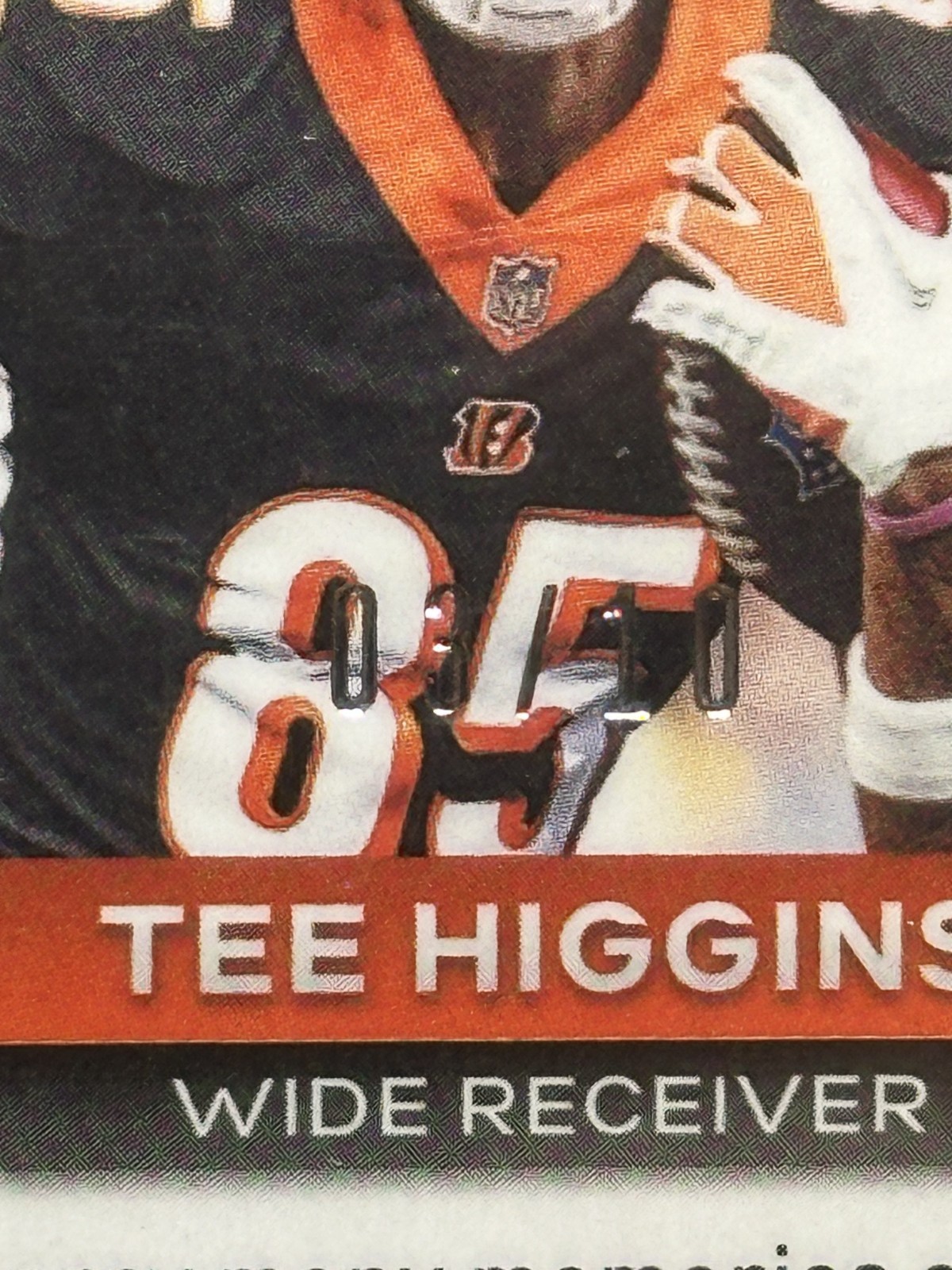 2020 Prizm Tee Higgins #308 Rookie Gold Prizm Auto /10 view 3