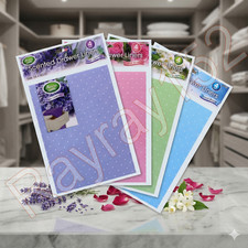 Scented liners Drawer Liner Sheets 4 Pack Jasmine Rose Lavender Ocean 58x43cm