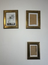 Set of 3 Ikea Picture Photo Frames Gold Distressed Ornate Art Gallery Wall Ideas