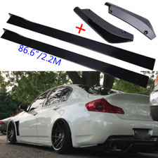 Rear Bumper Lip Splitter Spoiler Canard Side Skirts For Infiniti G37 G35 Sedan