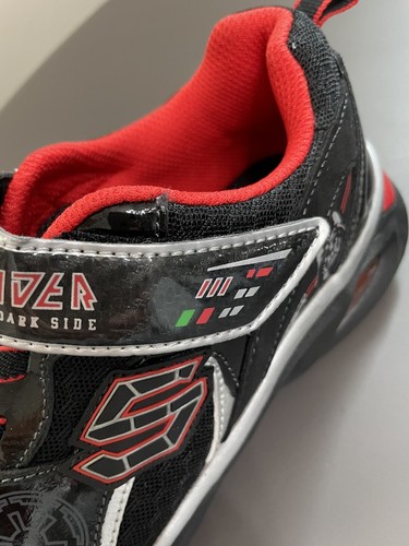 Skechers Boys Athletic Shoe Star Wars Darth Vader Black Red Sneaker Sz 3 - Picture 9 of 13