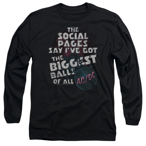 AC/DC Big Balls Song Lyrics Black Long Sleeve Shirt eBay