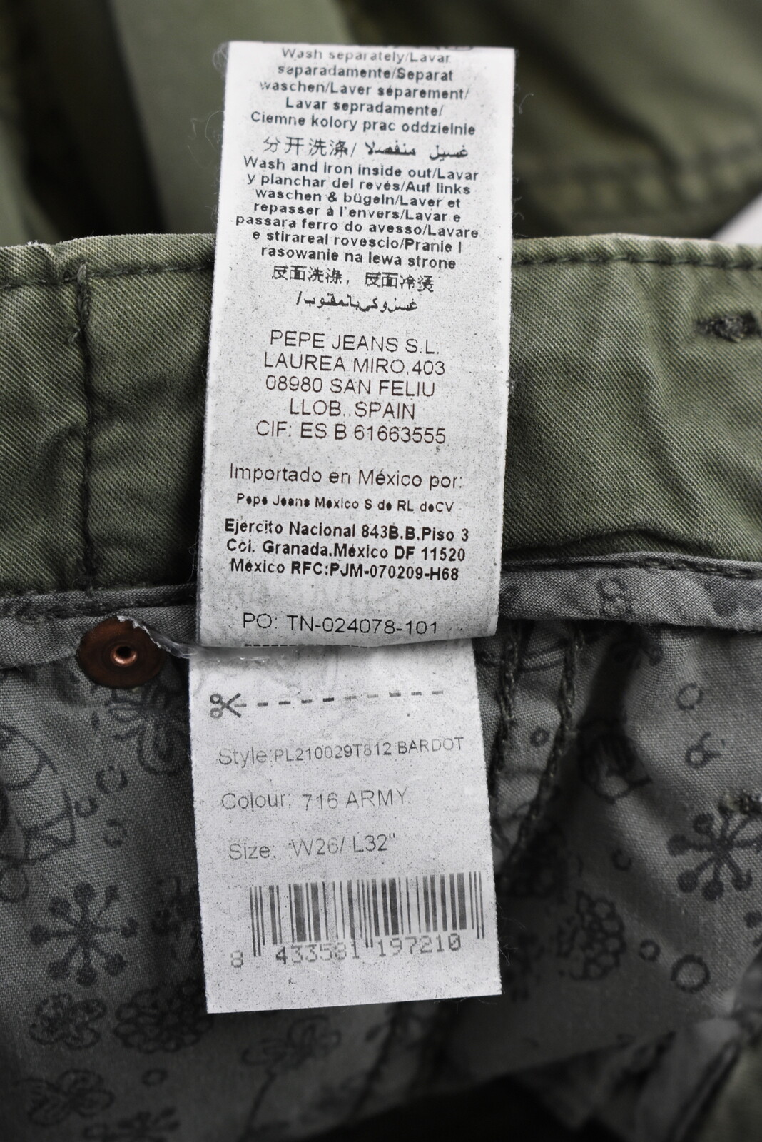 Pepe Jeans London Bardot Mujer Pantalones Militares | eBay