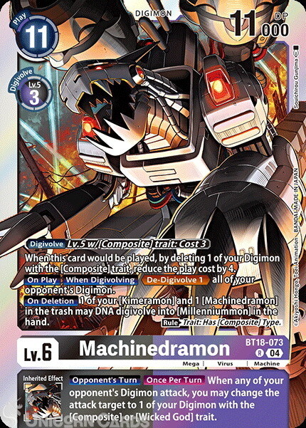 BT18-073 Machinedramon : Rare Digimon Card : BT18-19: Special Booster Ver.2.0
