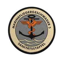 Patch 75mm Marinefliegergeschwader 5 MFG  Marine See Meer Anker Äskulap #43965