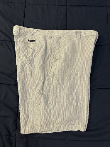 Chaps Ralph Lauren Mens Shorts Size 40 Blue & White Striped Seersucker - Picture 6 of 9
