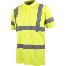 Image of Scan Hi Vis Polo Shirt Yellow 2XL