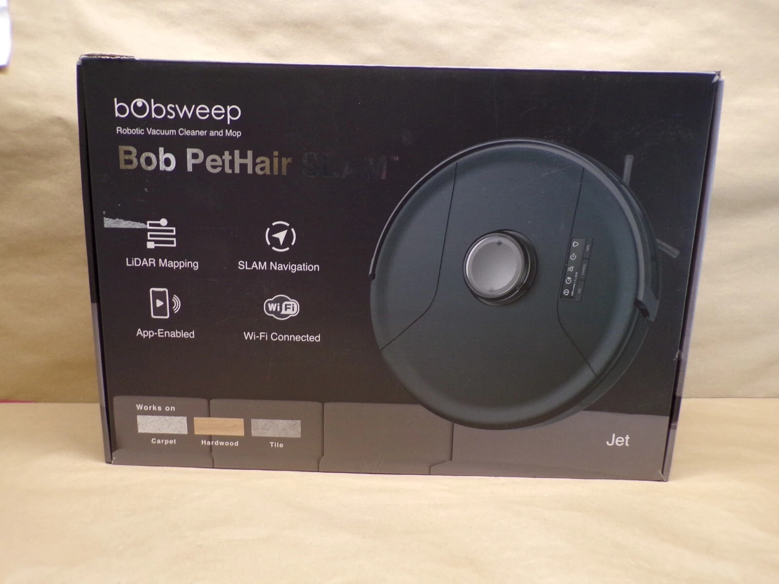 Robot Vacuum Mop LiDAR Self Mapping bObsweep PetHair SLAM WiFi