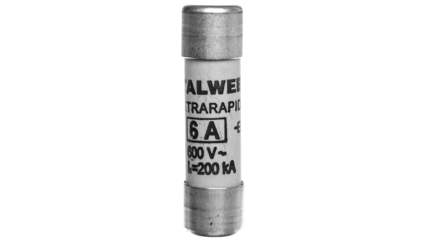 Cylindrical fuse link 10x38mm 6A aR 600V CH10UQ 002625005 /T2UK