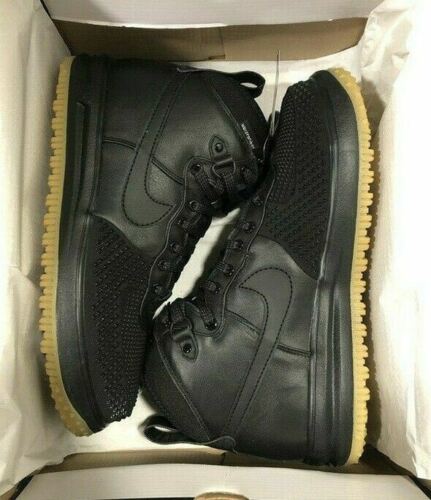 NEW GENUINE Nike LUNAR FORCE 1 DUCKBOOT BLACK GUM Men's Shoes 805899-003 SIZE 13 - Picture 1 of 2