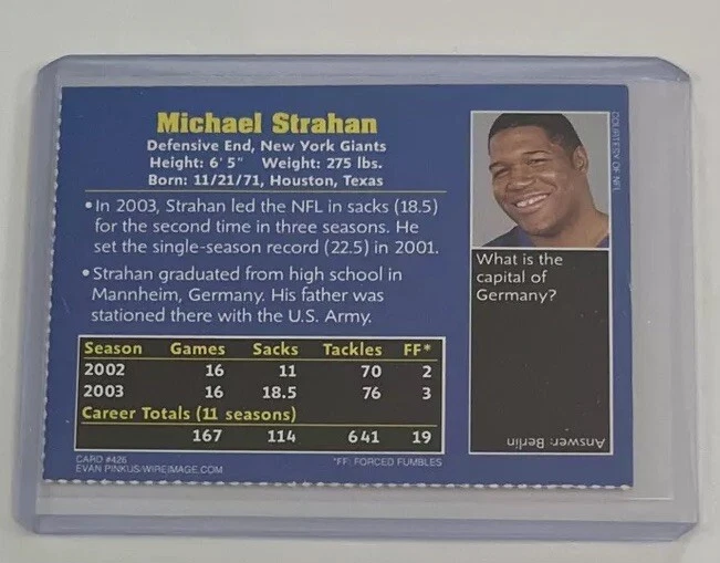 MICHAEL STRAHAN 2004 Sports Illustrated Kids Si Sifk football New York Giants - Image 2 of 2