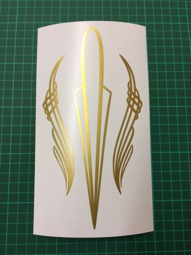 PINSTRIPE Design Stickers Decals Car Motorcycle Bike 210x110mm Gloss Gold - Picture 3 of 5