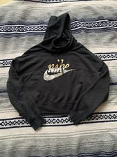 Nike Black Cropped Hoodie Size M