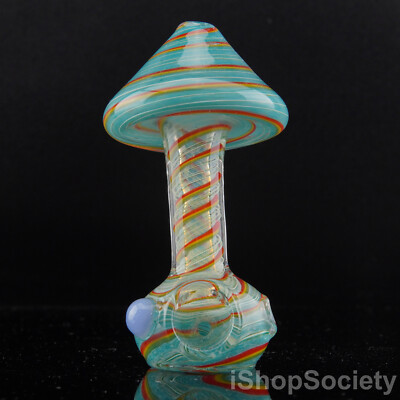 4.5'' Mushroom Shape Tobacco Smoking Pipe Thick Collectible Glass Pipes - P740E