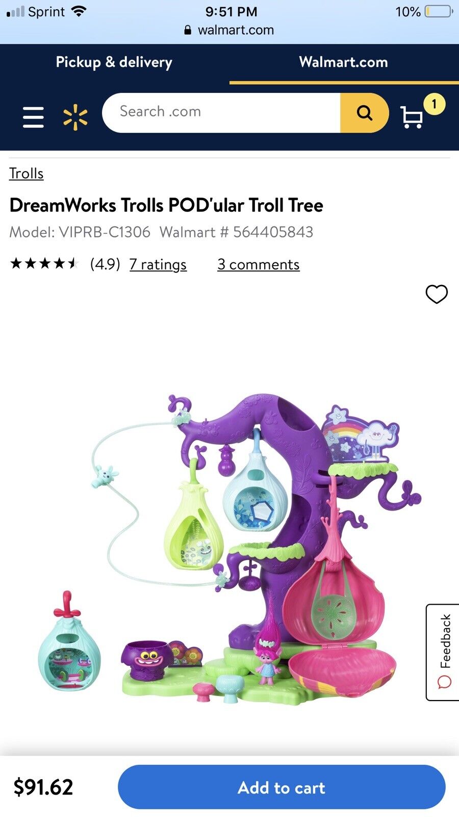  DreamWorks Trolls POD'ular Troll Tree : Toys & Games