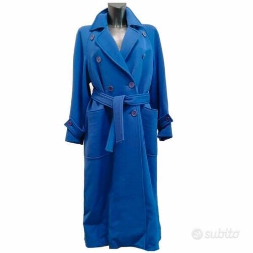 Luciano Soprani Women's Blue Hostess Trench Coat - Picture 1 of 4