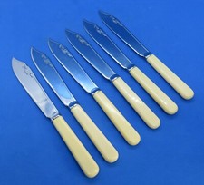Silver plate electroplate vintage Art Deco antique set of six cutlery flatware A