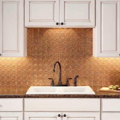 Fasade 18in x 24in Traditional Style/Pattern #6 Backsplash Panels