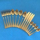 20 Piece Gold Stainless Steel Service for 4 Flatware Cutlery Set Silverware