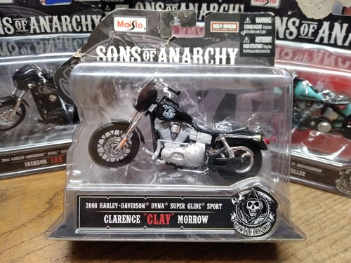 Maisto SONS of ANARCHY Diecast 2008 Harley Davidson Super Glide Clarence Morrow - Picture 2 of 5