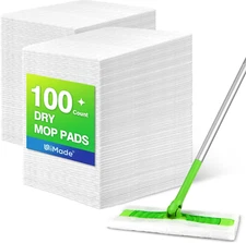 Dry Sweeping Cloths, 100 Count Mop Refill Compatible with Swiffer Sweeper - Disp