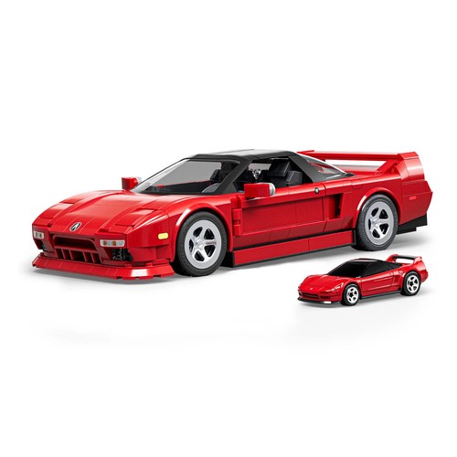 Mattel Brick Shop Hot Wheels '90 Acura NSX set di costruzioni NUOVO IMBALLO ORIGINALE *preordine* - Foto 3 di 6