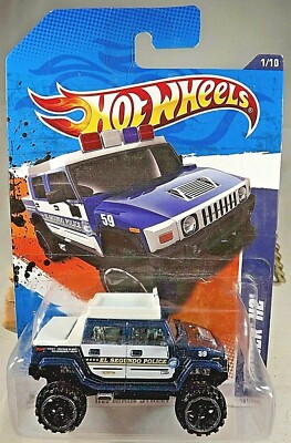 2011 Hot Wheels #161 HW Main Street 1/10 HUMMER H2 Blue Variation wBlack OROH6Sp