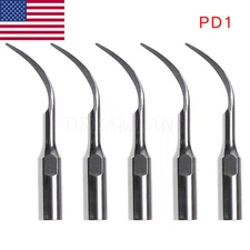 5pcs PD1 Dental Ultrasonic Piezo Scaler Perio Tips Fit Satelec NSK DTE Handpiece