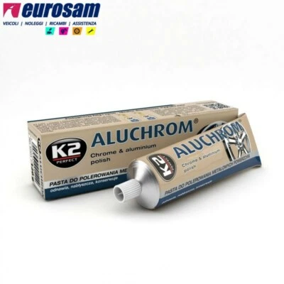 PASTA LUCIDATURA CERCHI AUTO MOTO CAMION ALLUMINIO FERRO ACCIAIO CROMATURE K2