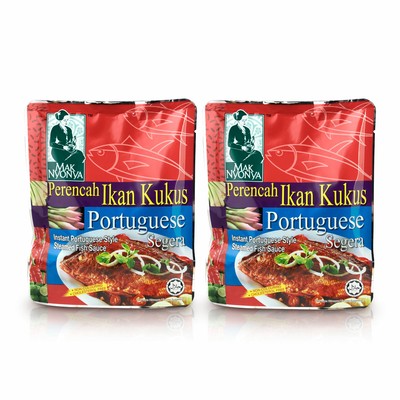 2X Mak Nyonya Instant Portuguese Style Steamed Fish Sauce 7oz Authentic Flavor