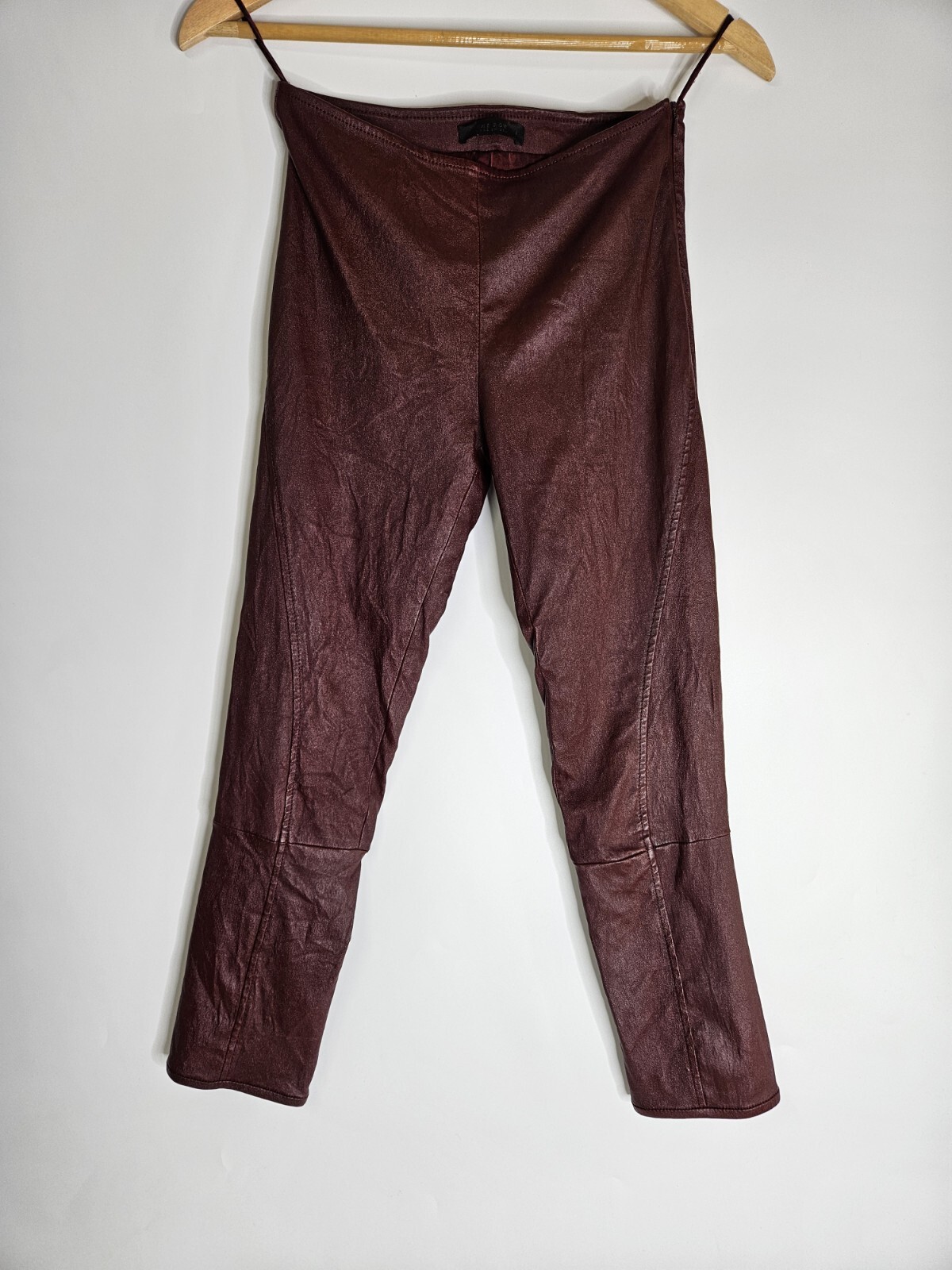 FILA Leggins Moto The Row Pelle di Agnello Elasticizzati Rosso Moto Minimalista Taglia 2