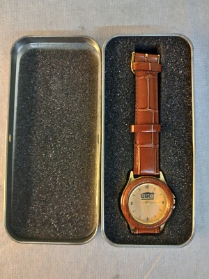 NIB ESP Bienne 40483 Watch w UBC Advertising NEEDS BATTERY but Unused w Case