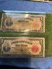 philippines 1 pesoo seal 1936and  1941 treasury certificate currency banknote — photo 1