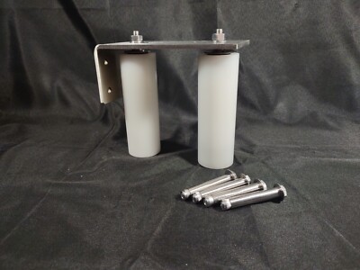 Gate Roller Guide Adjustable 6'' Nylon Rollers Heavy Duty L Shaped Wall Bracket