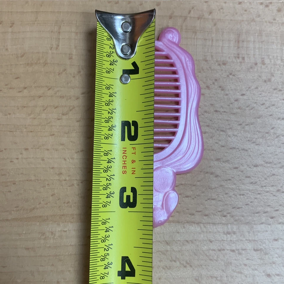 Peine de conejo rosa vintage de los años 80 dama encantadoras cerraduras muñeca juguete Mattel pastel Foto 4 de 4