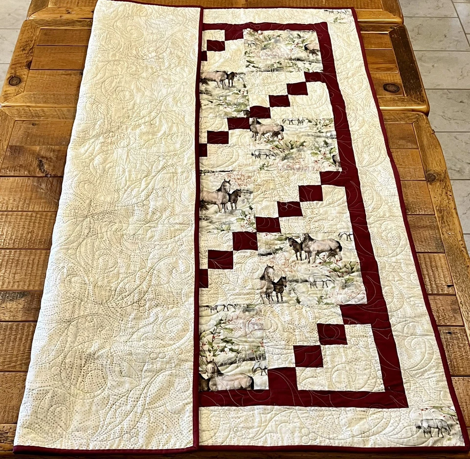 Edredón de regazo de algodón para caballo Navidad/Invierno 42 1/2 "x 62" Foto 2 de 4