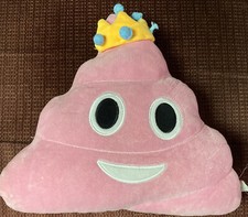 Emoji Smiley Rosa QueenPoop Emoticon Cojín Redondo Almohada Peluche Juguete Suave