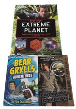 Bear Grylls Extreme Planet HC Book+ (2) Adventure Books: Sea, Earthquake PB