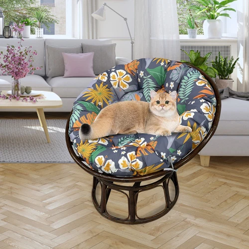 Papasan Chair Cushion Waterproof Oxford Cloth Circle Stuffed Egg Chair Cushions - Picture 32 of 111