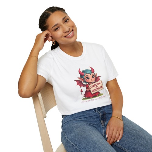 Little Devil Searching for Redemption Unisex T-Shirt, Cute Gothic Tee, Angelic - Picture 14 of 64