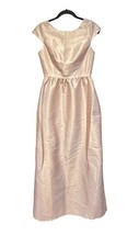 Alfred Sung Excellent US 6 Champagne Gown Formal Dress A-line Wedding Bridesmaid